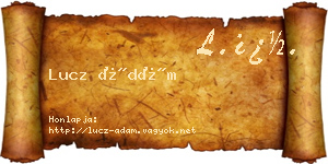 Lucz Ádám névjegykártya