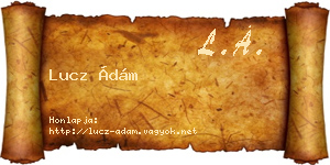 Lucz Ádám névjegykártya